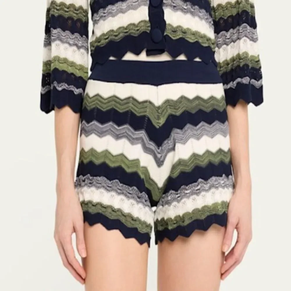 NWT Ramy Brook Katharine Wavy Knit Shorts Medium
